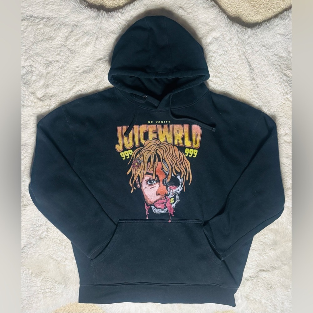 Juice Wrld Rap Hip Hop 999 No Vanity Streetwear Hooded Sweatshirt Men's Size:XL